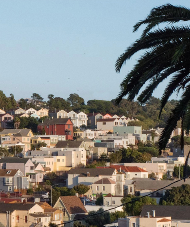 Group of houses on the valley